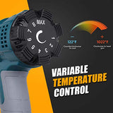 Heat Gun Kit 1500W with Variable Temperature 5 Nozzles, Adjustable Hot Air Gun 122℉-1022℉,Fast Heating for DIY Shrink PVC Tubing/Wrapping/Crafts, XPEOO