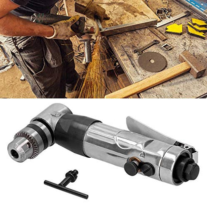 90 Degree Air Angle Reversible Drill Pneumatic Drilling Super Power Tool with Wrench 3/8inch Chuck
