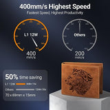 WIZMAKER L1 Laser Engraver, 12W Output Powerful Laser Cutter DIY Laser Engraving Machine, 60W Laser Cutter and Engraver Machine, Laser Engraver for WIZMAKER