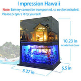 UniHobby DIY Miniature Dollhouse Kit,UniHobby DIY Dollhouse kit Tiny House Wooden Toy Gift with Furniture Dust Proof LED Lights for Adults UniHobby