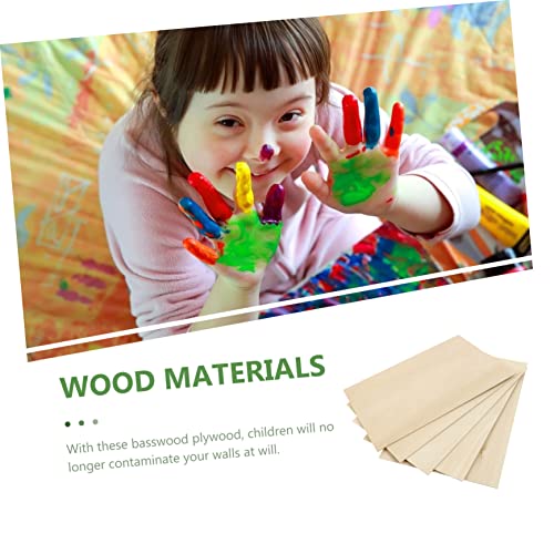 VILLCASE 5pcs Board Basswood Nativity Crafts Unfinished Wood Blocks Thin Wood Plywood Squares Wood Squares for Craft Wood Crafts Unfinished Thin VILLCASE
