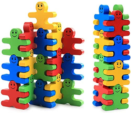 umbresen Wood Balance Building Blocks Stacking Games Toys for Kids Children Toddlers Preschool Boys and Girls Learning Educational Fine Motor Skill umbresen