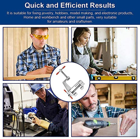 Mini Jeweler Table Clamp Small Hobby Bench Vice Work Bench Vise Bench Clamp Hobby Vise Clamp Small Table Clamp Mini Bench Vice Clamp for Small Work SHANGNIULU