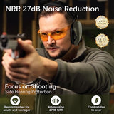 KAYNN 018 Ear Protection 2 Pack Hearing Protection for Shooting Gun Range,27dB NRR Noise Cancelling Safety Ear Muffs for Shooting KAYNN