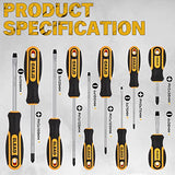 11PCS Screwdriver Set 5 Phillips and 5 Slotted Tips magnetic screwdriver set screw driver work on small screws as well as large. Magnetizer ELEAD