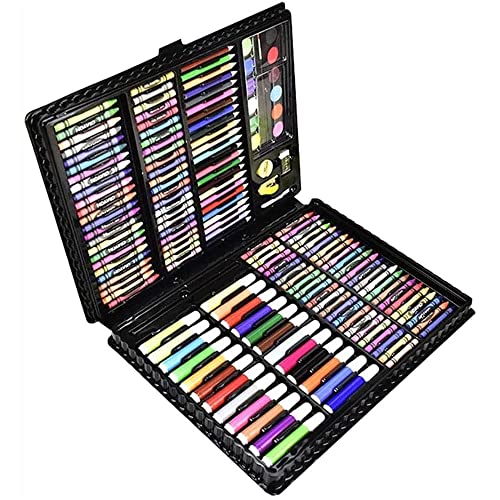 RMENST Art Supplies, 168 Pieces Art Set Crafts Drawing Painting Kit, Portable Art Case Art Kit Oil Pastels, Watercolor Pens, Creative Gift for Kids, - WoodArtSupply