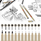 GETHPEN Black Micro-Pen Fineliner Ink Pens, Waterproof Archival Ink, Drawing Pens, Artist Illustration Pens, Multiliner, for Art Watercolor, GETHPEN