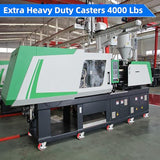 Nefish 5 Inch Industrial Casters Set of 4, Heavy Duty Casters with Brake 4000 Lbs, No Noise Polyurethane Wheel on Steel Hub, Swivel Plate Caster Nefish