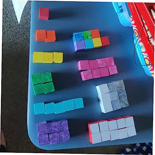 Operitacx 50pcs Wooden Cube Unfinished Wooden Blocks Natural Wood Cube Photo Blocks DIY Stacking Toy Blank Puzzle Wood Squares Mini Toy Wood Cubes Operitacx