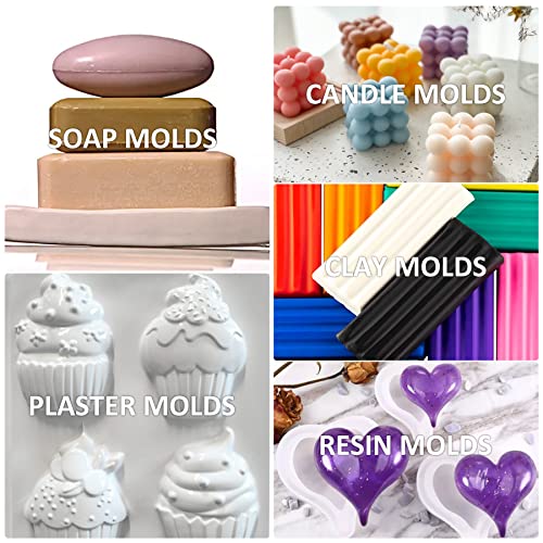 Silicone Molds Making Kit - .5 Gallon Translucent 15A Liquid Silicone Rubber for Mold Making - 1:1 Mixing Ratio Fast Curing Molds Making Silicone for Limino