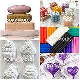 Silicone Molds Making Kit - .5 Gallon Translucent 15A Liquid Silicone Rubber for Mold Making - 1:1 Mixing Ratio Fast Curing Molds Making Silicone for Limino