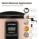 OFFNOVA Wax Melter for Candle Making, 6L Candle Wax Melting Pot with Heating Core Spout & Digital Display, Ideal for Business or Craft (Pink) OFFNOVA