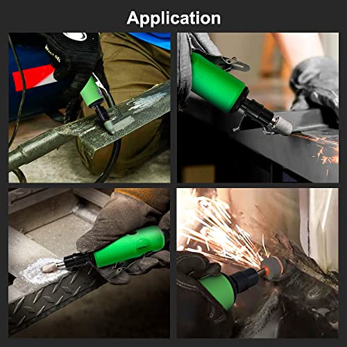 DOTOOL 1/4" Air Die Grinder Kit Straight Pneumatic 28000 RPM Rear Exhaust Polisher with 1/4"(6MM) and 1/8"(3MM) Collets Mini and Compact Size, DOTOOL