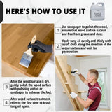 8 OZ Pure Tung Oil for Wood Finishing with Wood Brush, Waterproof Wood Sealer Indoor and Outdoor, 100% Pure Natural Tung Oil for Unfinished Bare OAIEGSD