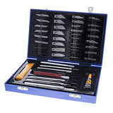 Mini Hobby Knife Set With Case Exacto Blades Kit For Carving And Whittling vector tools