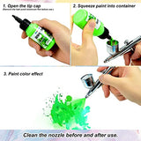 Airbrush Paint, 20 Colors Acrylic Air brush Paint Kit, Water-based, Opaque & Neon Colors, Pearl Colors, for Beginners, Artists, DIY Projects, FansArriche