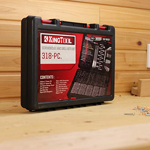 KingTool Drilling and Driving Accessory Kit (KingTool 318-Pieces Screwdriver and Drill Bit Set) KINGTOOL