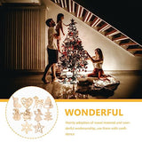 EXCEART Christmas Decorations 100 Pcs Christmas Wooden Ornaments Unfinished Wood Slices Christmas Tree Hanging Decor for DIY Crafts Christmas Holiday EXCEART