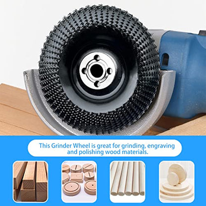 Wood Carving Disc Grinder Wheel Disc Coarse Grinding Dish for Shaping Sanding Carving 4 Inch (100mm) Shaping Disk for Woodworking Angle Grinders with