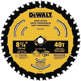 DEWALT Circular Saw Blade, 8 1/4 Inch, 40 Tooth, Cross Cutting (DWA181440) DEWALT