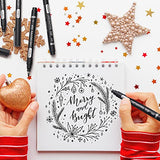 PANDAFLY Calligraphy Pens, 10 Size Calligraphy Pens for Writing, Hand Lettering, Art Drawing, Sketching, Scrapbooking, Journaling, Calligraphy Brush PANDAFLY