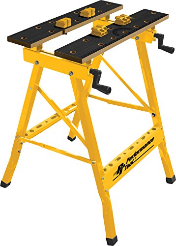 Performance Tool W54025 Portable Multipurpose Workbench and Vise (200 lbs Capacity) , Yellow - WoodArtSupply