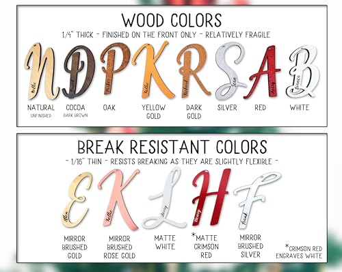 Christmas Stocking Name Tags Personalized Stocking Wood Letters Custom Gold White Name Tags Christmas Rustic Country Farmhouse Cutout Modern CHRISTMAS-STOCKINGS-BY-STOCKINGFACTORY