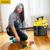 Stanley SL18910P-3 Wet/Dry, 3 Gallon, 3 Horsepower, Portable Car Vacuum, 3.0 HP AC, Black+Yellow Stanley