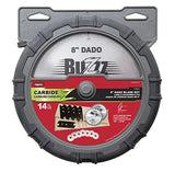 The Mibro Group 416381 Carbide Stacking Dado Blade Set - 14 Pieces, Silver, 8" Mibro