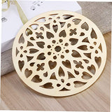 DIY Wooden Embellishment Christmas Wooden Pendant Christmas Gift Tags Hanging Unfinished Cutouts Round Rustic Pendant Unfinished Woods Chips Wooden CIMAXIC