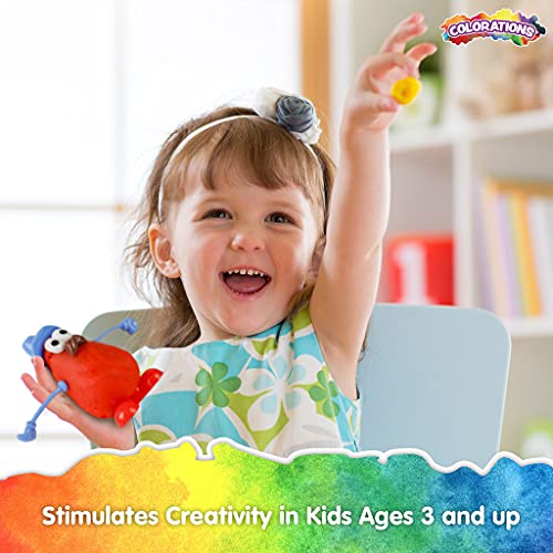 Colorations - BUILDME Creative Creatures Dough Builders (Includes 260 pieces) - Dough & Molding Clay Accessories for Kids - Screen-Free Play Time - Colorations