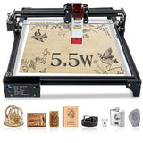 Laser Engraver Machine,5.5W Output Power Laser Cutter and Engraver Machine,12V Compressed Spot 10000mm/min,Laser Engraving Area (400×400mm) for DIY LUNYEE