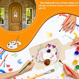 Vmiapxo 16 Pack Unfinished Wood Cutting Board Craft with Handle, Wooden Paddle Cheese Bread Board Set Chopping Board Serving Tray for Craft DIY Vmiapxo