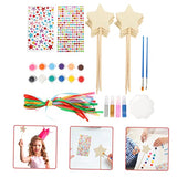 Ciieeo 1 Set Painting Materials Make Your own Fairy Wands Kids Princess Wand Kit DIY Garden Fairy Wands Fairy Wand Kit DIY Art Crafts kit Unfinished Ciieeo