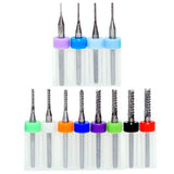 End Mill Sets, Tungsten Steel CNC Router Burrs End Milling Engraving Bits Drilling Hole Tool for PCB Circuit Board, Plastic, Fiber, Wood, Copper Knugoua