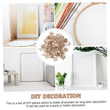 COHEALI 100pcs Pieces Wooden Slices for Centerpieces Crafts Small Flowers for Crafts Christmas Cutouts Craft Wood Slices Wooden Flowers for Crafts COHEALI