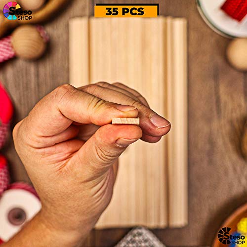 Wooden Craft Sticks Premium Quality - Hardwood Paint Stir Sticks - Wood Paint Sticks for Crafts - Popsicle Craft Wood Strips - Worked Perfect and StesoSHOP