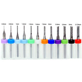 End Mill Sets, Tungsten Steel CNC Router Burrs End Milling Engraving Bits Drilling Hole Tool for PCB Circuit Board, Plastic, Fiber, Wood, Copper Knugoua