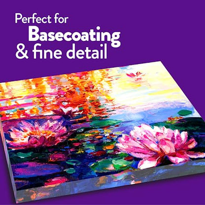 Rose Art acrylic Paint Set – Set of 12 Vibrant Colors in 16oz Bottles