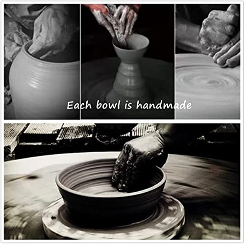 Japanese Ikebana Vase Kit, 2Pcs Ceramic Flower Pot Flower Shallow Container Vase with 2Pcs 1.57inch/40mm Flower Frog and 2-in-1 Flower Frog Needle Eggone