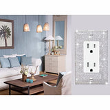 4 Pcs Silver Shiny Silver Rhinestone Crystal Light Switch Or Outlet Decorative Switch Covers Wall Plate Cover Plate Single Toggle Wall Plate Gaocai