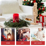 Didiseaon Xmas Blank Nutcracker Wooden Christmas Nutcrackers Unfinished Nutcracker Ornaments, Unpainted Puppet Walnut Soldier for Xmas Arts Project Didiseaon