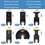 AIFICUT 26pcs Oscillating Saw Blades Titanium Multitool Blades for Wood Plastics Metal oscillating Tool Blades Kits Fit Rockwell Ridgid Ryobi AIFICUT