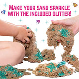 GirlZone Mermaid Treasures Play Sand Kit, 2lbs of Magic Sand for Kids Kit with Gems, Carry Case and More, Kids Toys for Playdates and Great Gift Idea GirlZone