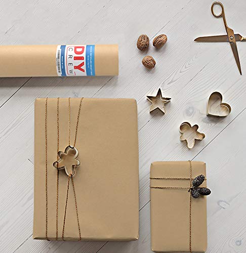 DIY Recycled Material Kraft Paper Roll - Ideal for Shipping - Wrapping and Crafts - Postal Wrapping Paper - Craft Wrapping Paper Roll - Craft DIY CREW