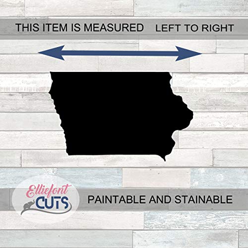 Iowa Wood Cutouts for crafts, Laser Cut Wood Shapes 5mm thick Baltic Birch Wood, Multiple Sizes Available Elliefont Styles