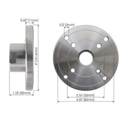 4" Wood Lathe Steel Faceplate Chucks, 1”-8TPI Thread Woodworking Accessories Tools