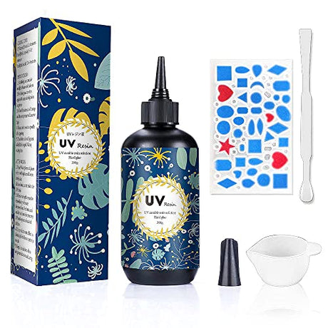 Crystal Clear Hard UV Resin Upgraded Formula Ultraviolet Fast Curing Resin for Jewelry Making Craft Decoration, Hard Transparent Glue Solar Cure OSBANG