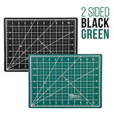 U.S. Art Supply 9" x 12" Green/Black Professional Self Healing 5-Ply Double Sided Durable Non-Slip Cutting Mat Great for Scrapbooking, Quilting, U.S. Art Supply