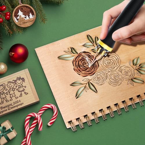 Professional Wood Burning Kit, TEKCHIC Pro1 Wood Burners for Wood Burning Pyrography with 20 Wire Nibs Tips Including Ball Tips TEKCHIC